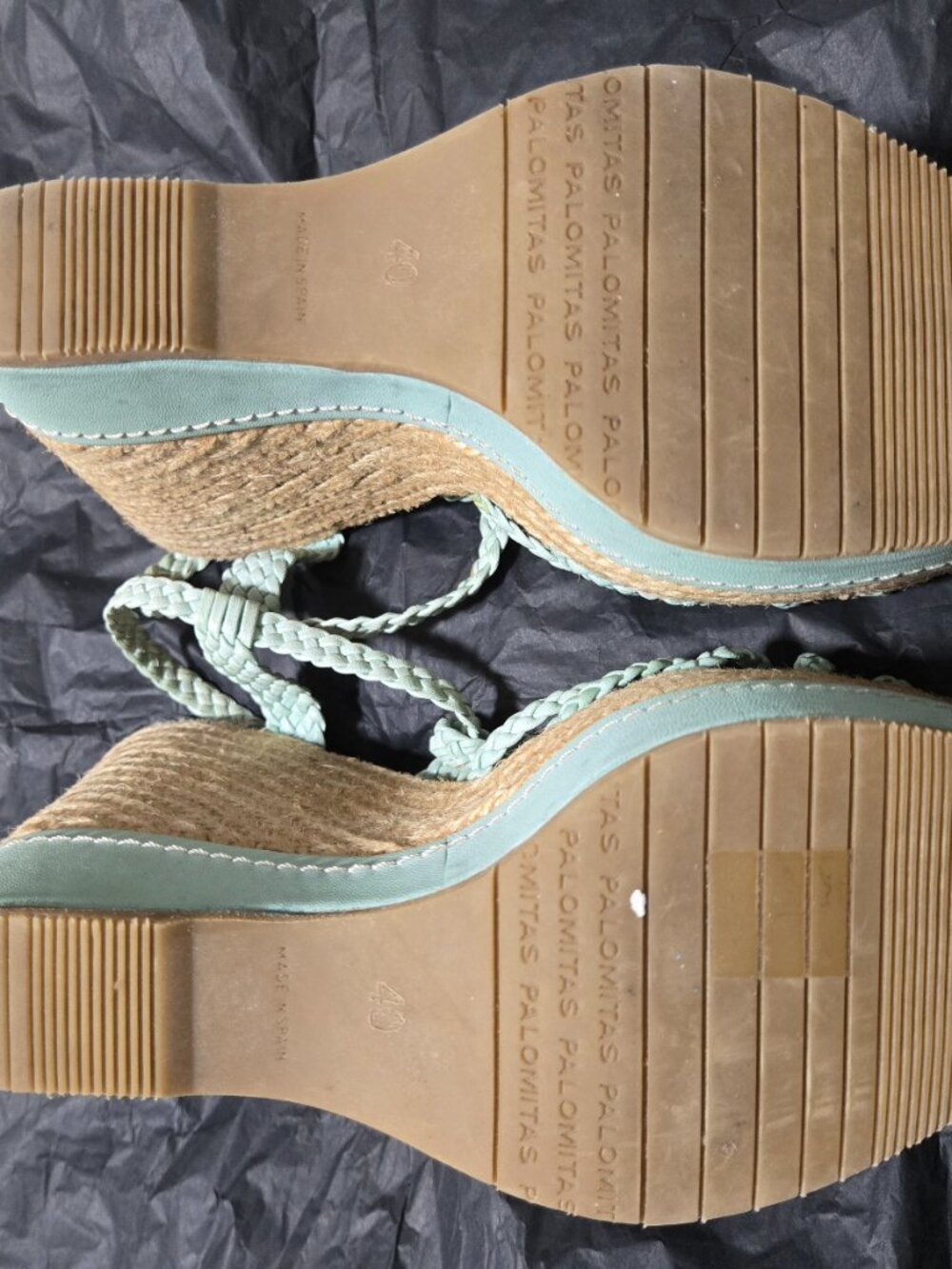Palomitas by Paloma Barceló Mint Braided Platform Espadrille Wedge Sandals EU 40 - Picture 13 of 16